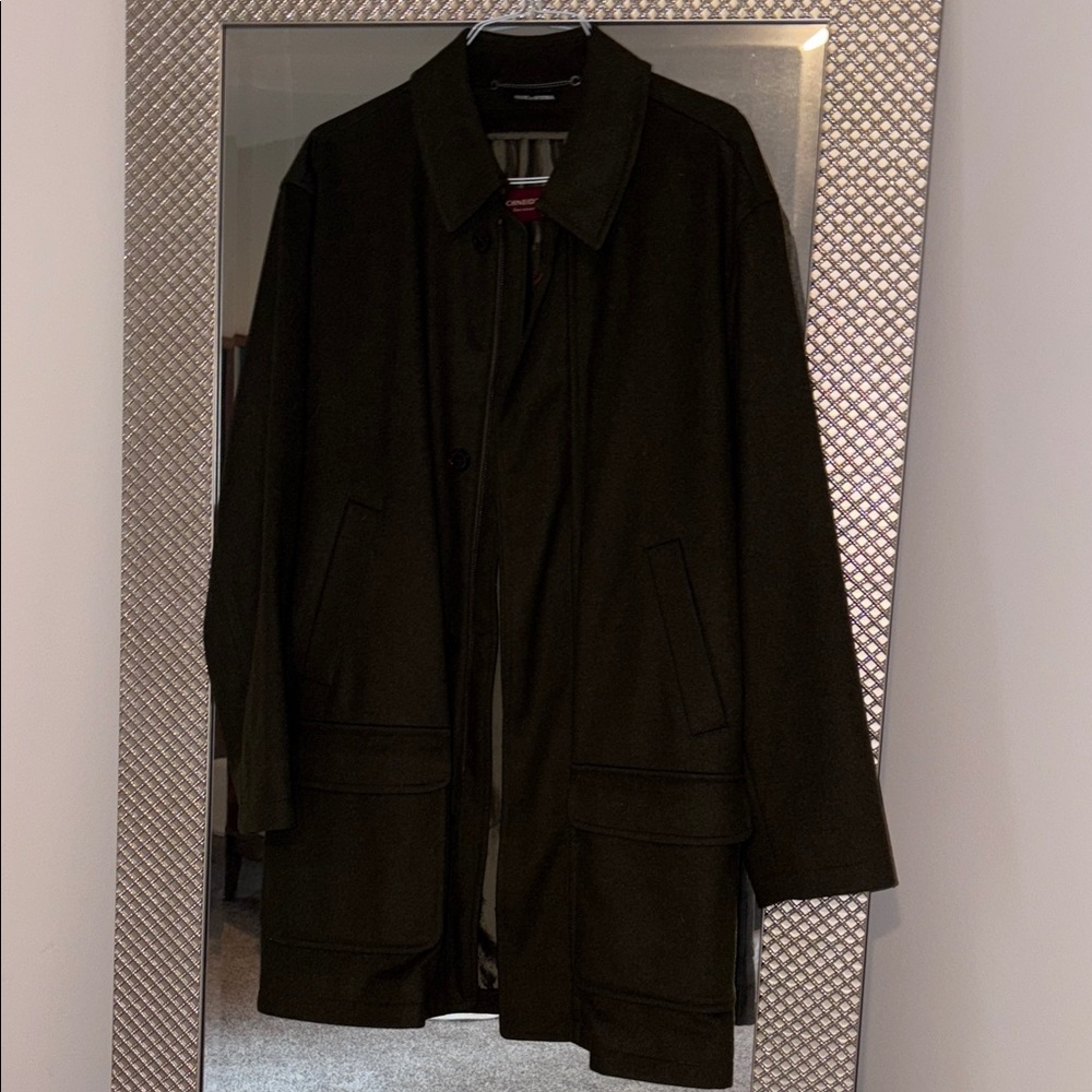 Schneiders Salzburg olive wool/cashmere coat, beautiful condition!